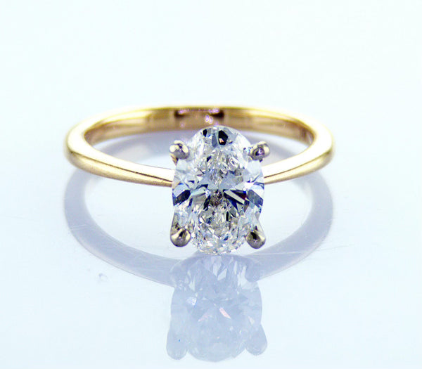 1.54ct F VS1 Diamond in 14K Yellow Gold Ring