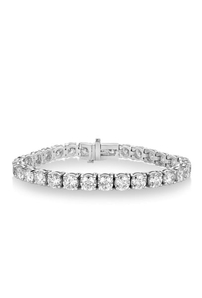 19.56ct E VS1 14k White Gold Tennis Bracelet