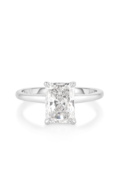 1.08ct F VS2 14k White Gold Engagement Ring Radian Cut