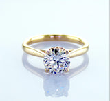 1.55ct F VS1 14K Yellow Gold Engagement Ring